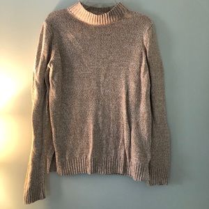 High neck tan sweater